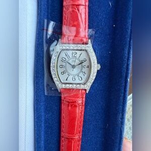 Camrose & Kross JBK Vintage Red Leather Watch